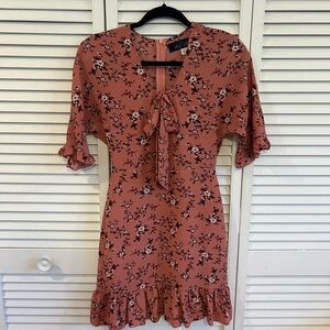 Blue Rain Terracotta Floral Mini Dress